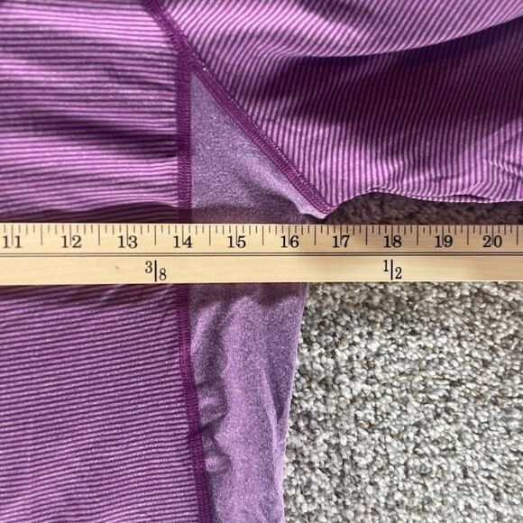 Columbia Shirt Womens Extra Small Purple Striped Athleisure Outdoor Logo Crew - Picture 6 of 11